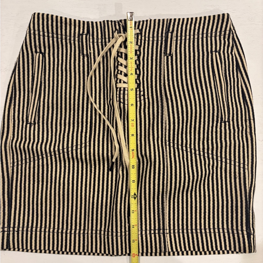 Madewell Black and Tan Striped Pencil Skirt - Picture 6 of 6
